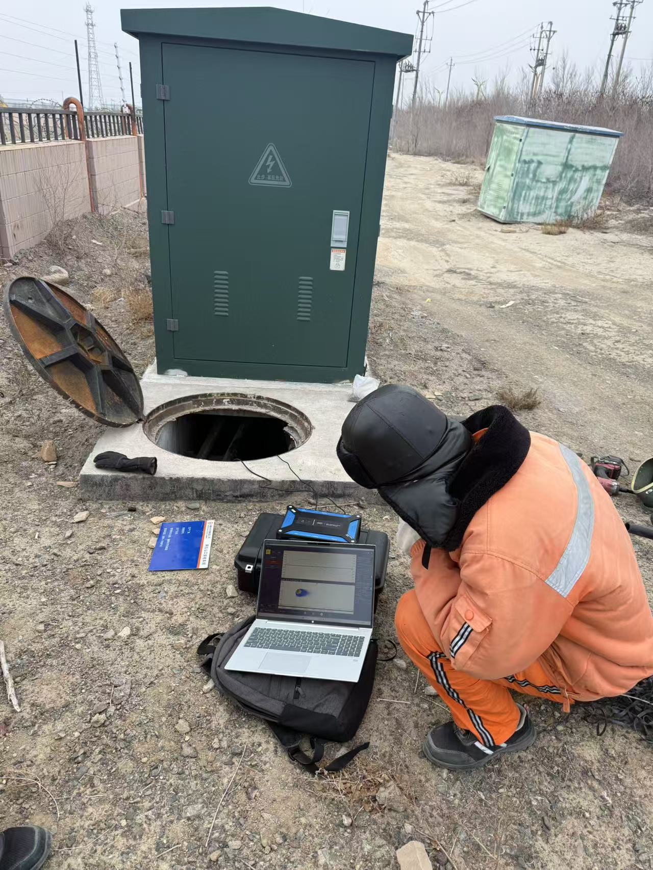 電纜局放測試儀使用現場